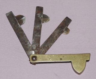 Civil War Era Fleam Blood Letter W/ Brass Case/handle 3 Steel Blades photo