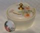 Antique Germany Hand Painted Porcelain Stud Collar Button Box/button German Baskets & Boxes photo 5