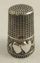 Unusual Antique 1900s Solid.  925 Silver Thimble With Hearts And Arrow Layby Ava Sterling Silver (.925) photo 1