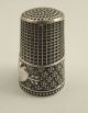 Unusual Antique 1900s Solid.  925 Silver Thimble With Hearts And Arrow Layby Ava Sterling Silver (.925) photo 4
