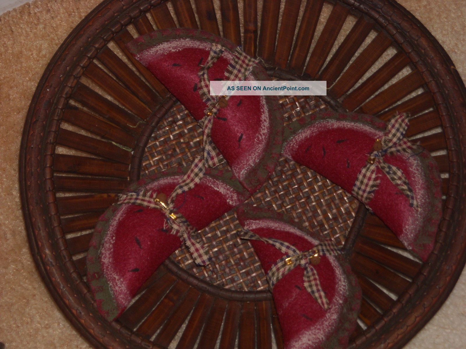 Primitive H.  M.  Watermelon Slices/fillers/ornies/gift/decor/spring Primitives photo