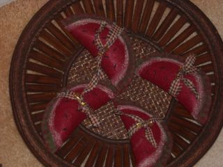 Primitive H.  M.  Watermelon Slices/fillers/ornies/gift/decor/spring photo