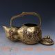 Brass Handwork Carved Gourd Shape Journey To The West,  Four Buddha Teapot & Lid Teapots photo 6