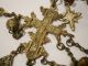 Antique Old Artifact Amber Silver Russian Necklace Cross Jesus Ultra Rare 1800 ' S Islamic photo 1