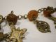 Antique Old Artifact Amber Silver Russian Necklace Cross Jesus Ultra Rare 1800 ' S Islamic photo 4