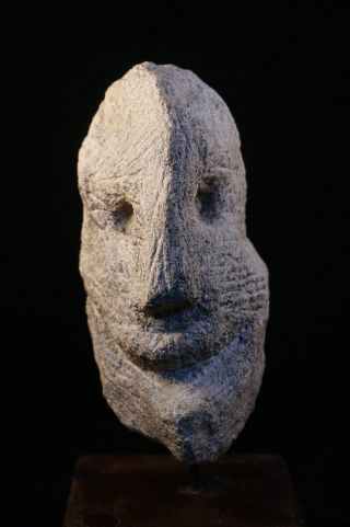 Iron Age British Celtic Stone Head 100bc - 100ad photo