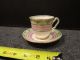 Royal Stafford England Bone Teacup Saucer Pink Green Gold Filigree 8166 Cups & Saucers photo 1