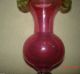 Stevens & Williams Style Art Glass Cranberry & Green Vase Vases photo 5