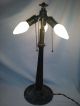 Antique Brass Signed Bradley And Hubbard Table Lamp 3 Socket - Lamps photo 1