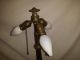 Antique Brass Signed Bradley And Hubbard Table Lamp 3 Socket - Lamps photo 2