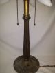 Antique Brass Signed Bradley And Hubbard Table Lamp 3 Socket - Lamps photo 3