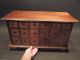 Primitive Antique Style Mahogany Wood Apothecary Spice Chest Cabinet 18 Drawers Primitives photo 1
