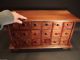 Primitive Antique Style Mahogany Wood Apothecary Spice Chest Cabinet 18 Drawers Primitives photo 4