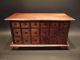 Primitive Antique Style Mahogany Wood Apothecary Spice Chest Cabinet 18 Drawers Primitives photo 7