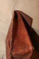 Antique Primitive Leather Sachel Pa Dutch Good Luck Symbol Signed Reading Pa Primitives photo 5