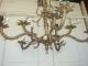 Vintage Spanish Brass Chandelier Ceiling Light Fixture Lamp 5 Arms Needs Help Chandeliers, Fixtures, Sconces photo 1