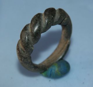Ancient Old Viking Bronze Ring (ap01) photo