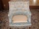 Antique Upholstered High Back Arm Chair Japanese Design Unknown photo 9