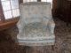 Antique Upholstered High Back Arm Chair Japanese Design Unknown photo 1