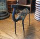 African Mid Century Wrought Iron Antelope Sculpture Hand Forged Painted Gizelle Sculptures & Statues photo 9