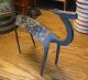 African Mid Century Wrought Iron Antelope Sculpture Hand Forged Painted Gizelle Sculptures & Statues photo 8