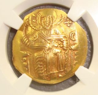 1222 - 1254 Ad John Iii Ancient Byzantine Gold Hyperpyron Ngc Choice Xf 4/5 3/5 photo