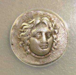 305 - 275 Bc Rhodes,  Helios / Rose Ancient Greek Silver Didrachm Anacs Vf35 - photo