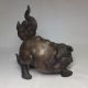 F596: Real Japanese Old Bizen Pottery Ware Foo Dog Statue With Great Work Statues photo 4