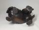 F596: Real Japanese Old Bizen Pottery Ware Foo Dog Statue With Great Work Statues photo 8