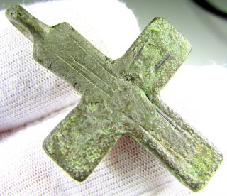 Medieval - Knights Templar Period - Bronze Cross Pendant - Wearable - Ii49 photo