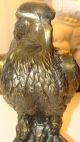 Metal Eagle Falcon Statue Sculpture Vintage Metalware photo 2