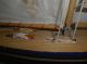 Vintage Wooden Model Pond Sail Boat Ship 13 3/4 Inches Long W Weighted Keel Model Ships photo 4