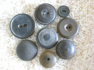 8 Antique Goodyear Rubber Buttons Assortment Of Styles,  Sizes photo