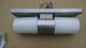 Industrial Mid - Cent Prescolite Double Light Wall Sconce Brush Aluminum Mid-Century Modernism photo 3