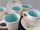 Awesome Salem Mid Century Modern & 2 Tone Coffee Cups Atomic Turquoise Originals Mid-Century Modernism photo 1