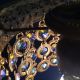 Most Awesome Bronzed Antique Art Nouveau Era Table Lamp W/peacock Eye Crystals Art Nouveau photo 6