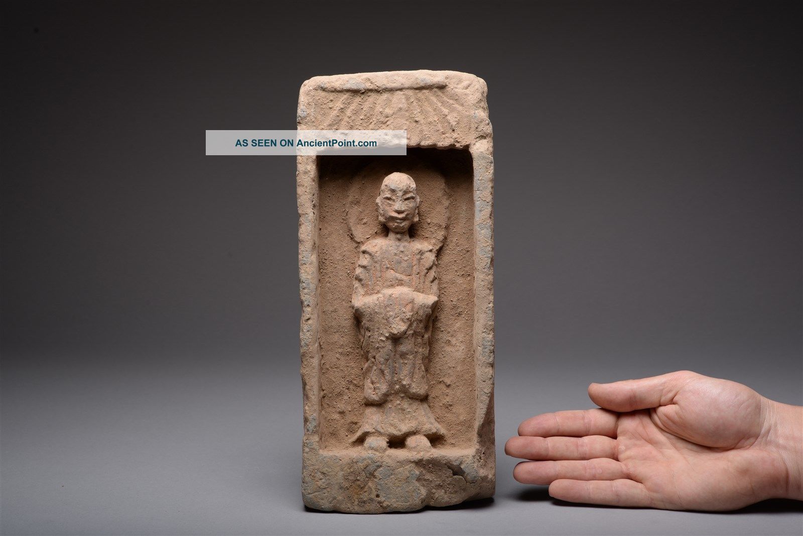 Ancient Chinese Wei Dynasty Pottery Buddha Shrine - 439 Ad Far Eastern photo