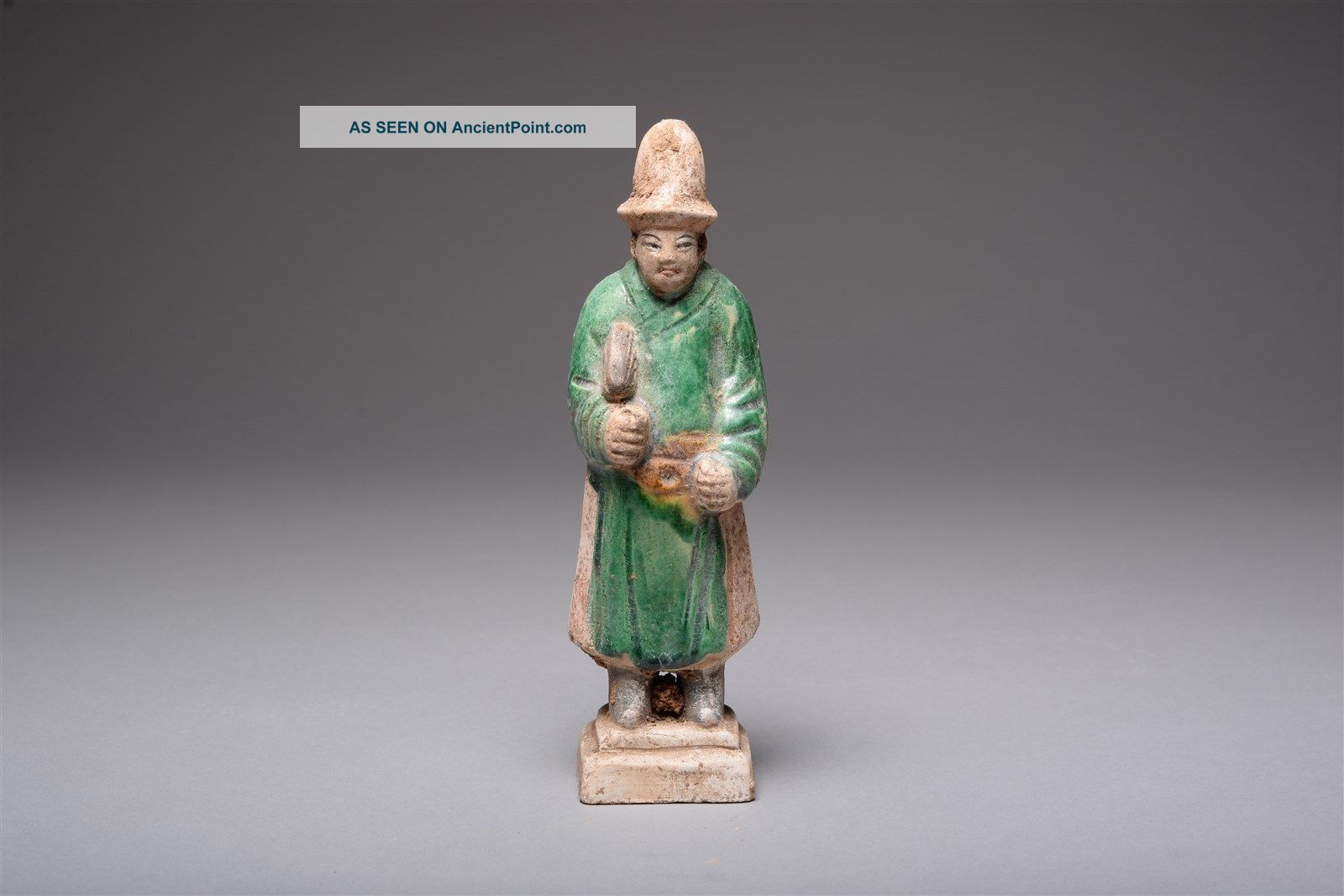 Antique Chinese Ming Dynasty Glazed & Painted Pottery Gentleman Statue - 1368 Ad Far Eastern photo