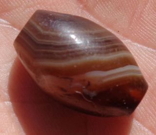 22mm Antique Rare Banded Western Asian Agate Bead Pakistan Afghanistan photo