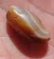 23mm Antique Rare Banded Western Asian Agate Bead Pakistan Afghanistan Near Eastern photo 1