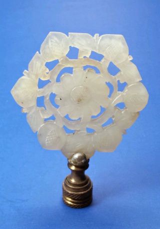 Antique Chinese Jade Hand Carved Lamp Finial photo