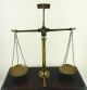 Antique Brass Jeweler ' S / Miner ' S Travelling Scale In Wooden Box With Weights Scales photo 3