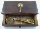 Antique Brass Jeweler ' S / Miner ' S Travelling Scale In Wooden Box With Weights Scales photo 4