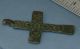 Ancient Old Bronze Golgotha Ornament Cross (ap31) Byzantine photo 3