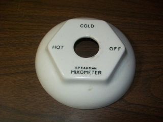 Vintage White Porcelain Speakman Mixometer Shower Tub Diverter Valve Directions photo