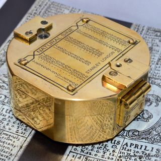 Vintage Nautical Brass Brunton Compass Collectible Gift Replica photo
