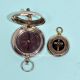 Antique Brass Push Button Magnetic Pocket Compass @1914 Rose London Compass Compasses photo 2