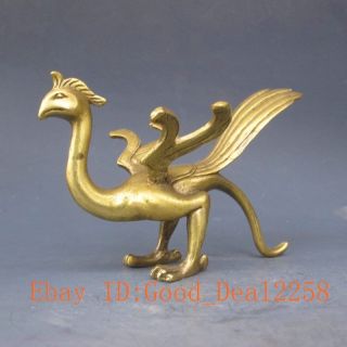 Chinese Brass Hand - Carved Pterosaurs Statue/7 photo