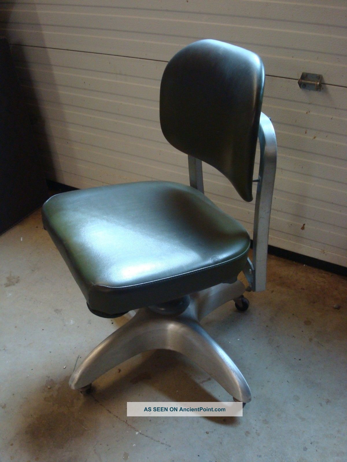 Vintage Gf Goodform Industrial Metal Aluminum Swivel Office Desk Chair Mcm 1900-1950 photo