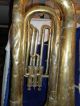 Antique Tuba,  Triebert Moderne 41252 Made In France,  For Repair - Brass photo 8
